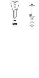 Toon details voor Silca Cilindersleutel staal CM4 Afbeelding van Silca Cilindersleutel staal CM4