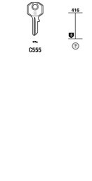 Toon details voor Silca Cilindersleutel staal C555 Afbeelding van Silca Cilindersleutel staal C555