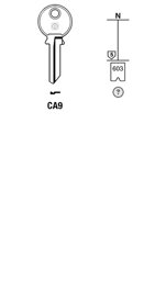 Toon details voor Silca Cilindersleutel staal CA9 Afbeelding van Silca Cilindersleutel staal CA9