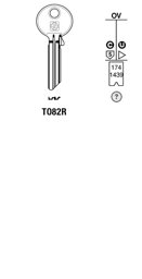 Toon details voor Silca Cilindersleutel brass TO82R Afbeelding van Silca Cilindersleutel brass TO82R