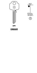 Toon details voor Silca Cilindersleutel brass UNI66R Afbeelding van Silca Cilindersleutel brass UNI66R