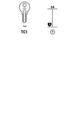 Toon details voor Silca Cilindersleutel brass TC1 Afbeelding van Silca Cilindersleutel brass TC1