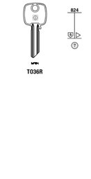 Toon details voor Silca Cilindersleutel brass TO36R Afbeelding van Silca Cilindersleutel brass TO36R
