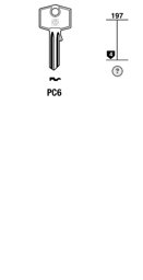 Toon details voor Silca Cilindersleutel brass PC6 Afbeelding van Silca Cilindersleutel brass PC6