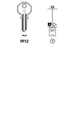 Toon details voor Silca Cilindersleutel brass PF12 Afbeelding van Silca Cilindersleutel brass PF12