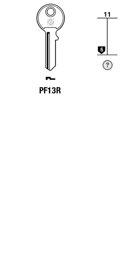 Toon details voor Silca Cilindersleutel brass PF13R Afbeelding van Silca Cilindersleutel brass PF13R