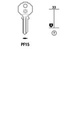 Toon details voor Silca Cilindersleutel brass PF15 Afbeelding van Silca Cilindersleutel brass PF15