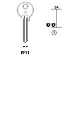 Toon details voor Silca Cilindersleutel brass PF11 Afbeelding van Silca Cilindersleutel brass PF11