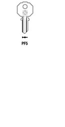 Toon details voor Silca Cilindersleutel brass PF5 Afbeelding van Silca Cilindersleutel brass PF5