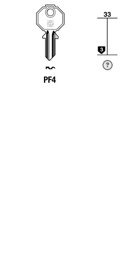 Toon details voor Silca Cilindersleutel brass PF4 Afbeelding van Silca Cilindersleutel brass PF4