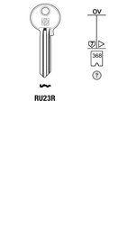 Toon details voor Silca Cilindersleutel brass RU23R Afbeelding van Silca Cilindersleutel brass RU23R