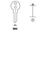 Toon details voor Silca Cilindersleutel brass MH2 Afbeelding van Silca Cilindersleutel brass MH2