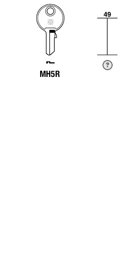 Toon details voor Silca Cilindersleutel brass MH5R Afbeelding van Silca Cilindersleutel brass MH5R