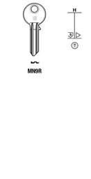 Toon details voor Silca Cilindersleutel brass MN9R Afbeelding van Silca Cilindersleutel brass MN9R
