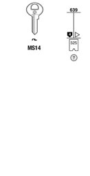 Toon details voor Silca Cilindersleutel brass MS14 Afbeelding van Silca Cilindersleutel brass MS14