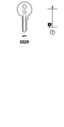 Toon details voor Silca Cilindersleutel brass GS2R Afbeelding van Silca Cilindersleutel brass GS2R