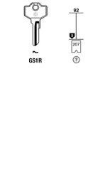 Toon details voor Silca Cilindersleutel brass GS1R Afbeelding van Silca Cilindersleutel brass GS1R