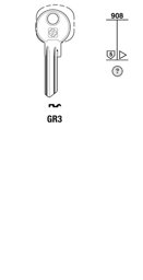 Toon details voor Silca Cilindersleutel brass GR3 Afbeelding van Silca Cilindersleutel brass GR3