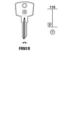 Toon details voor Silca Cilindersleutel brass FRN1R Afbeelding van Silca Cilindersleutel brass FRN1R