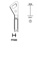 Toon details voor Silca Cilindersleutel brass FT500 Afbeelding van Silca Cilindersleutel brass FT500