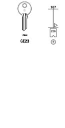 Toon details voor Silca Cilindersleutel brass GE23 Afbeelding van Silca Cilindersleutel brass GE23