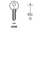 Toon details voor Silca Cilindersleutel brass ICS3R Afbeelding van Silca Cilindersleutel brass ICS3R