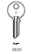 Toon details voor Silca Cilindersleutel brass GE20 Afbeelding van Silca Cilindersleutel brass GE20