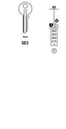 Toon details voor Silca Cilindersleutel brass GE3 Afbeelding van Silca Cilindersleutel brass GE3