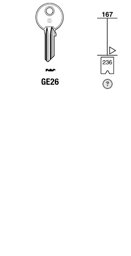Toon details voor Silca Cilindersleutel brass GE26 Afbeelding van Silca Cilindersleutel brass GE26
