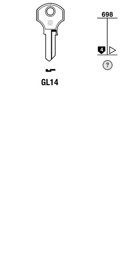 Toon details voor Silca Cilindersleutel brass GL14 Afbeelding van Silca Cilindersleutel brass GL14