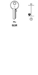 Toon details voor Silca Cilindersleutel brass GL5R Afbeelding van Silca Cilindersleutel brass GL5R