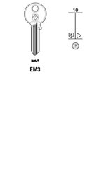 Toon details voor Silca Cilindersleutel brass EM3 Afbeelding van Silca Cilindersleutel brass EM3