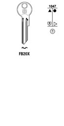 Toon details voor Silca Cilindersleutel brass FB20X Afbeelding van Silca Cilindersleutel brass FB20X