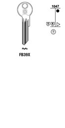 Toon details voor Silca Cilindersleutel brass FB39X Afbeelding van Silca Cilindersleutel brass FB39X