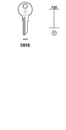 Toon details voor Silca Cilindersleutel brass CH18 Afbeelding van Silca Cilindersleutel brass CH18