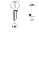 Toon details voor Silca Cilindersleutel brass CH27 Afbeelding van Silca Cilindersleutel brass CH27