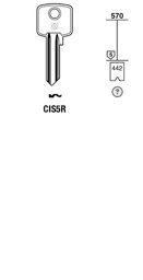 Toon details voor Silca Cilindersleutel brass CIS5R Afbeelding van Silca Cilindersleutel brass CIS5R