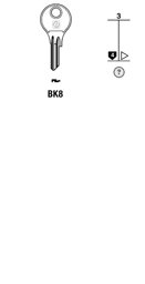 Toon details voor Silca Cilindersleutel brass BK8 Afbeelding van Silca Cilindersleutel brass BK8