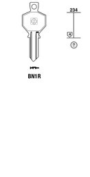 Toon details voor Silca Cilindersleutel brass BN1R Afbeelding van Silca Cilindersleutel brass BN1R