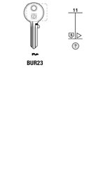Toon details voor Silca Cilindersleutel brass BUR23 Afbeelding van Silca Cilindersleutel brass BUR23