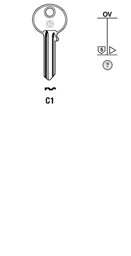 Toon details voor Silca Cilindersleutel brass C1 Afbeelding van Silca Cilindersleutel brass C1