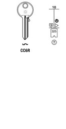Toon details voor Silca Cilindersleutel brass CC6R Afbeelding van Silca Cilindersleutel brass CC6R