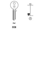 Toon details voor Silca Cilindersleutel brass CC8 Afbeelding van Silca Cilindersleutel brass CC8
