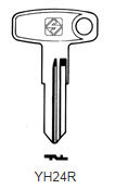 Toon details voor Silca Autosleutel z/plastic kop staal YH24R Afbeelding van Silca Autosleutel z/plastic kop staal YH24R