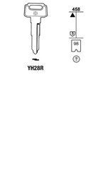 Toon details voor Silca Autosleutel z/plastic kop staal YH28R Afbeelding van Silca Autosleutel z/plastic kop staal YH28R
