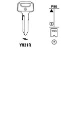 Toon details voor Silca Autosleutel z/plastic kop staal YH31R Afbeelding van Silca Autosleutel z/plastic kop staal YH31R