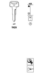 Toon details voor Silca Autosleutel z/plastic kop staal YH29 Afbeelding van Silca Autosleutel z/plastic kop staal YH29