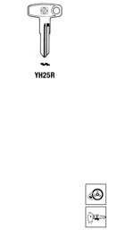 Toon details voor Silca Autosleutel z/plastic kop staal YH25R Afbeelding van Silca Autosleutel z/plastic kop staal YH25R