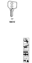 Toon details voor Silca Autosleutel z/plastic kop staal VAC12 Afbeelding van Silca Autosleutel z/plastic kop staal VAC12