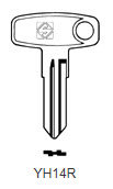 Toon details voor Silca Autosleutel z/plastic kop staal YH14R Afbeelding van Silca Autosleutel z/plastic kop staal YH14R